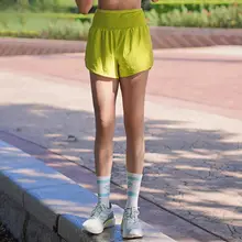 ウエストポーチ付きランニングパンツ【通気性・速乾・女性用・フィットネス】（セットアップ対応）