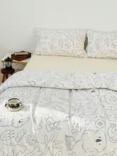 内心OS オリジナルラインデザインの全棉4点セット【かわいい・肌触り良好・学生用】