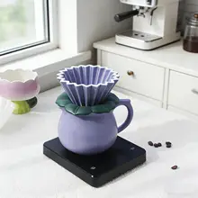 オリジナルデザインの陶器製折り紙フィルターカップとシェアポット【ハンドドリップコーヒー器具】（セットアップ対応）