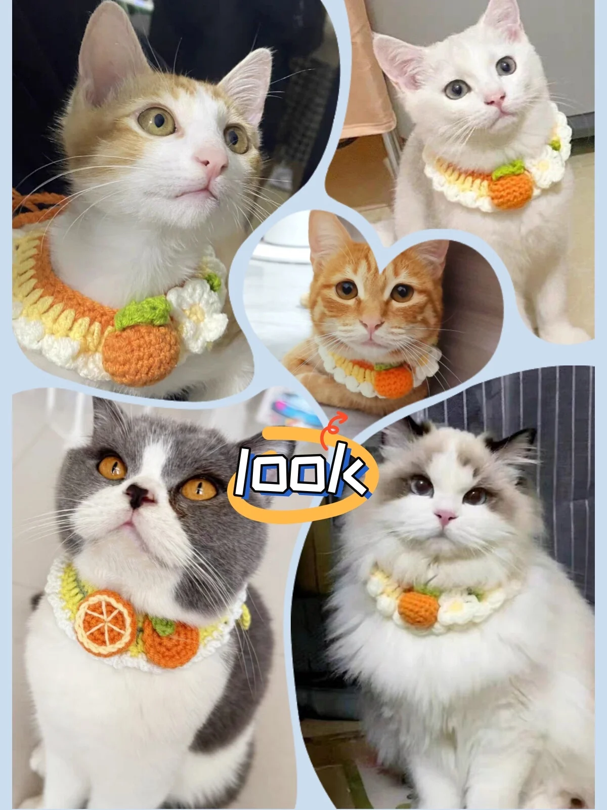 ペット用手作りニットカラー：猫や犬にふさわしいおしゃれなアクセサリー