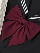 斜め角デザインのJK制服用リボン【心臓の羽根モチーフ】（セットアップ対応）
