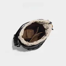 革製 ハンドメイド 編み込みトートバッグ【抽ひも付き・通勤用・ショルダータイプ】