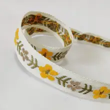 手作りD DIY刺繍小花柄【民族風・装飾用布テープ】
