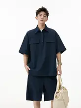 フィット半袖シャツ【メンズ・オープンカラー・速乾・夏用】（セットアップ対応）