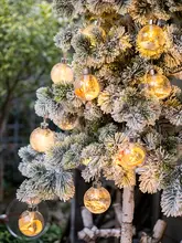 クリスマス用ガラスライトボールの飾り球【発光・クリスマスツリー用・装飾】