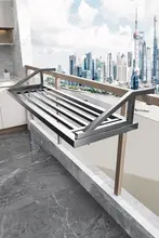 物干しラック 伸縮式 窓枠 手すり 掛け ベランダ バルコニー 窓外 屋外 靴干し 洗濯物干し