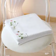 英国風刺繍入り純綿ベッドシーツ【ダブルサイズ・斜紋・極上の柔らかさ】