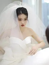 多層レースのボリュームヘッドドレス【結婚式・フォトシューティング用・エレガントデザイン】