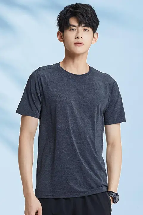 メンズ夏用 速乾バスケットボール トレーニングTシャツ【半袖・通気性・ランニング用】