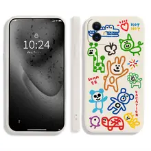 スマホケース iPhone 17 16 Pro Max 15 14 13 12 対応 オリジナル ポップなイラスト かわいい マット加工 耐衝撃 全面保護 ソフトケース 上品 個性的 夏