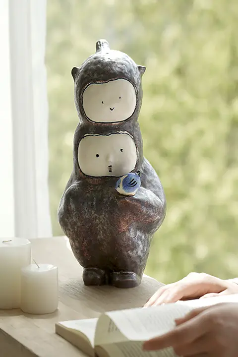 アーティスト手作り陶器デスクトップ装飾品【ヴィンテージ風・ユニークデザイン】