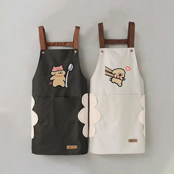 可愛いデザインの夏用エプロン【薄手・防水防油・キッチン用】