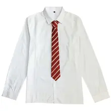 学生用長袖と半袖の制服シャツ【ゆったりサイズ・ユニセックス・学院風】（セットアップ対応）