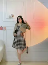 春季用ショートジャケットとパンツのセット【大きいサイズ・シンプルデザイン・女性用】
