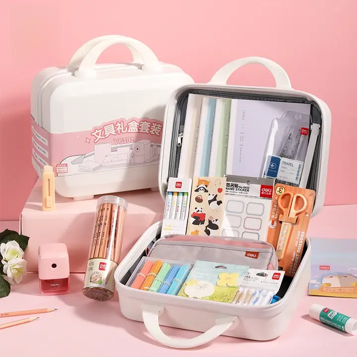 かわいい文房具セット【女子向け・誕生日ギフト・卒業シーズン・手帳収納ボックス・学習アイテム】