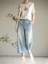 したデザインのデニムパンツ【夏用・ゆったり・クラシックスタイル・着回し可能】
