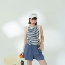 シンプルデザインのレディースカジュアルショートパンツ【春夏用・快適な着心地】（セットアップ対応）