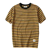 アメリカンレトロスタイル ストライプ半袖Tシャツ【メンズ・夏用・インスタ映え】