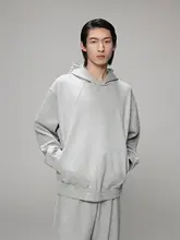 シンプルデザインのフード付きトレーナー【春秋用・カジュアル・フィット】