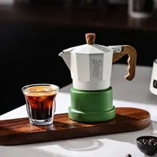 マキネッタ コーヒーメーカー 3バルブ 手動 セラミックヒーター対応 エスプレッソ コンパクト 家庭用 アウトドアセット 「Bincoo」