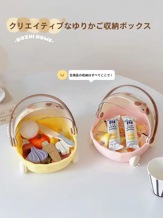 透明防塵デスク収納ボックス【小物整理・プラスチック製・化粧品・文房具用】