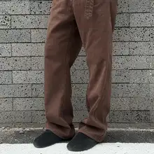 ZOZOFOREST 加绒弯刀デザイン工装パンツ【水洗い加工・ラウンドカット】