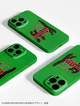 可愛い猫デザインのスマートフォンケース【韓国風・抽象デザイン・iPhone対応】