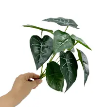 リアルなフェイクグリーン壁掛け植物【室内装飾用・グリーンリーフ・小型ポット】
