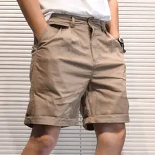 カーゴショートパンツ メンズ 夏用 薄型 ゆったり 無地 ヴィンテージ