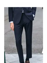 ウール製 ビジネスパンツ【スリムフィット・ストレート・イギリス風】