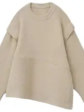 着脱可能な袖付きニットタンクトップ【不規則なデザイン・ニット・春秋用】