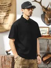 ポロシャツ メンズ 半袖 Tシャツ ダメージ加工 ルーズ アメリカン風 夏