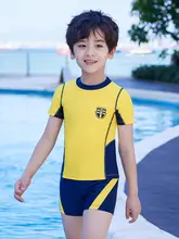 男児用速乾水着セット【分体式・中大童向け・ブルー】