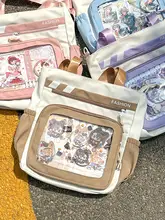 透明デザインの二次元バッジ斜め掛けバッグ【日常使い・女性向け】