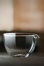 耐熱ガラス製 公道杯【大号・分茶器・雀嘴デザイン】