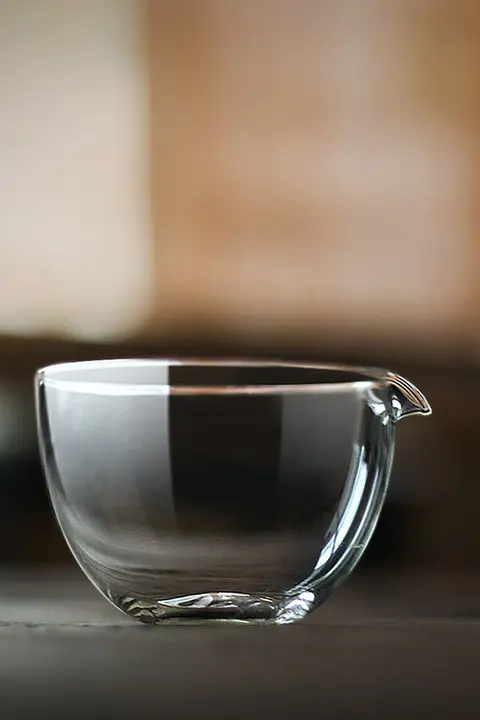 耐熱ガラス製 公道杯【大号・分茶器・雀嘴デザイン】
