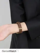 ウォッチバンド 羊革 華奢見え くびれデザイン 上品 夏 レディース Apple Watch Series 11 12 10 9 SE 対応 「iserisewatch」