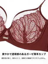 大きなカップのソフトワイヤー ブラジャー【セクシーなレース・大胸を目立たなく】