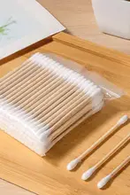 使い捨てコットン耳かき【100本入り・両端使用・化粧用・家庭用】