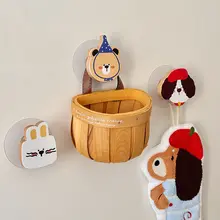 ウォールフック 木製 かわいい 穴あけ不要 粘着式 玄関 ドア裏 帽子掛け コート掛け 子供部屋 インテリア