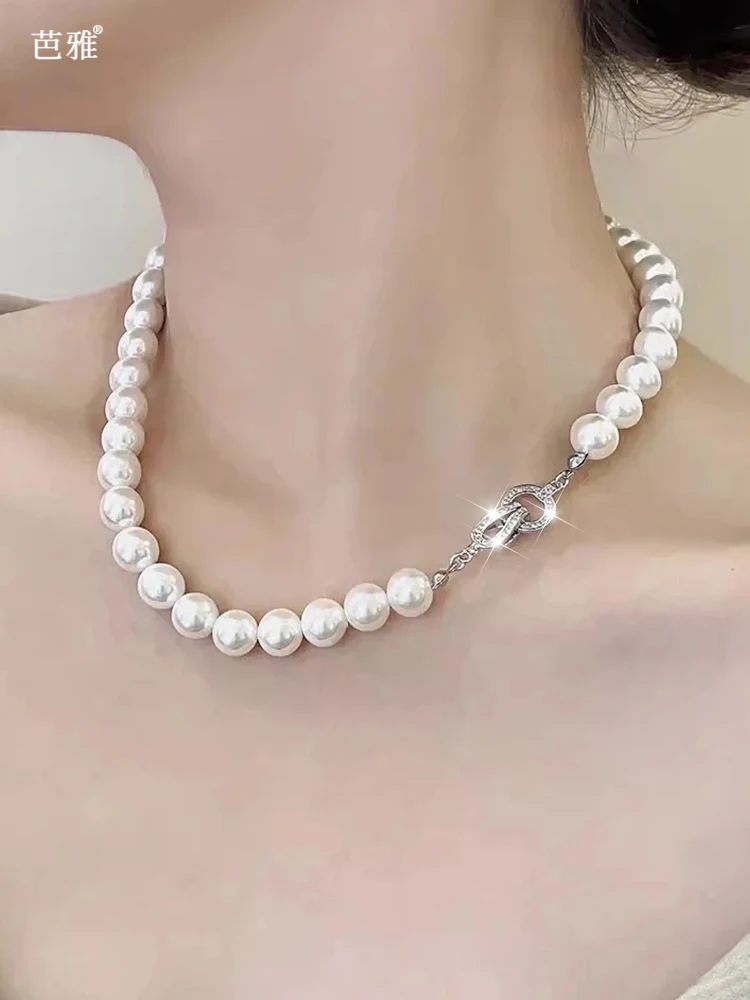 真珠ボタン万能金具：S925シルバー馬蹄型でDIYネックレスやブレスレットを簡単に作る