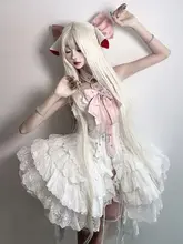 優雅なバレエスタイルのロリィタドレス【蝶リボン・キャミソール・ショートパンツ 付き】（セットアップ対応）