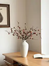花瓶 フェイクドングリ ヴィンテージ風 侘び寂び 上品 ブラック デスクデコ テーブルフラワー インテリアフラワー