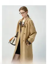 トレンチコート【春用・カラーブロックチェックデザイン・レトロ感】