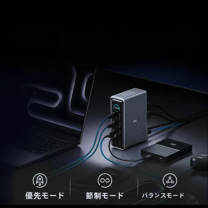 ANKER 多機能デスクトップ充電ステーション【HDMI対応・高速充電・二重4K出力・千兆ネットワーク】