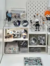 デスク用コーナー収納ラック【書籍・文房具用・コンパクトデザイン】