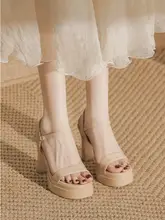 夏用 ワンストラップ フレンチスタイル オープントゥサンダル【太ヒール・防水仕様・ハイヒール】