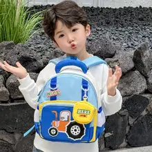 男の子用幼稚園リュック【可愛い車のプリント・超軽量・遊びに便利】