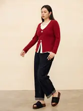 レトロデザインの雪ニール風ストレートパンツ【巻き辺・冬用・女性用】