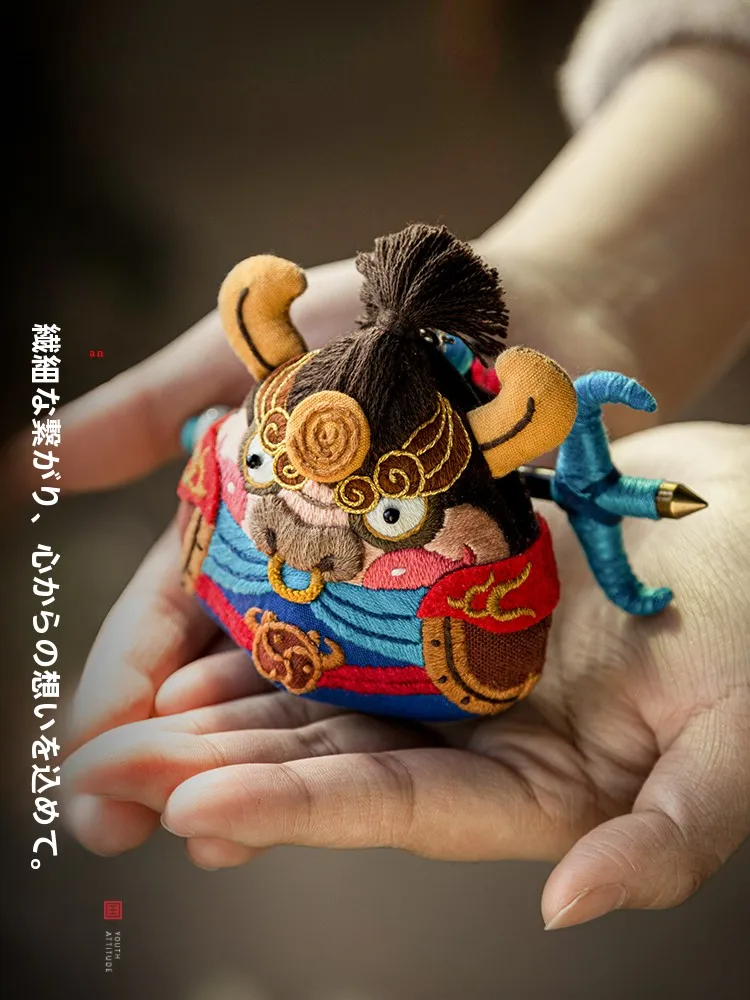 自分で刺繍できる牛のキャラクター香囊のDIY作り方と安全性の実証